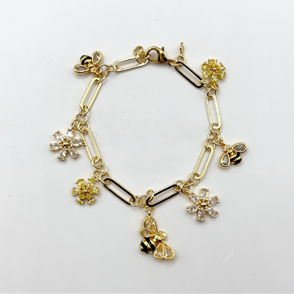 KS521-Kate Spade bee and flowers bracelet